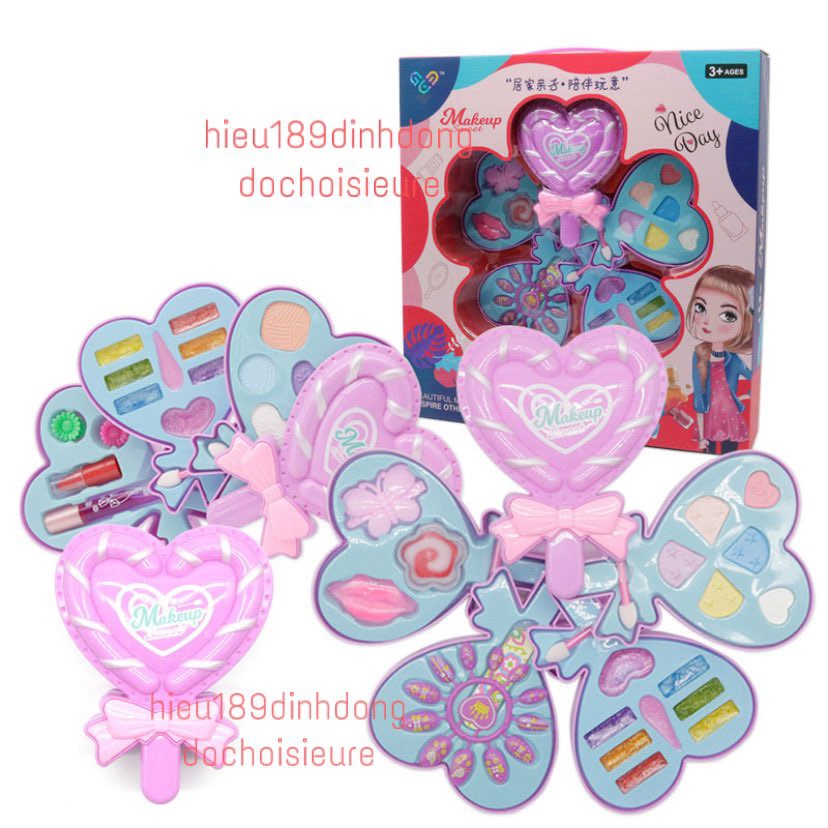 Đồ chơi trang điểm Elsa xoay hình kẹo mút trái tim