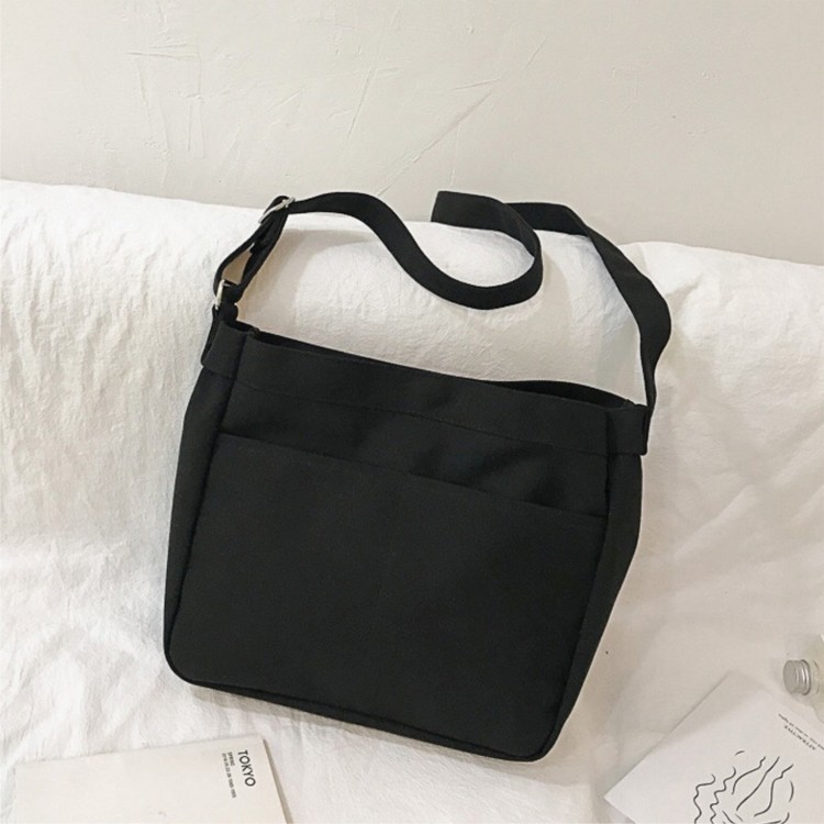 Túi tote vải canvas cỡ lớn phong cách Hàn Quốc đi chơi, đi học