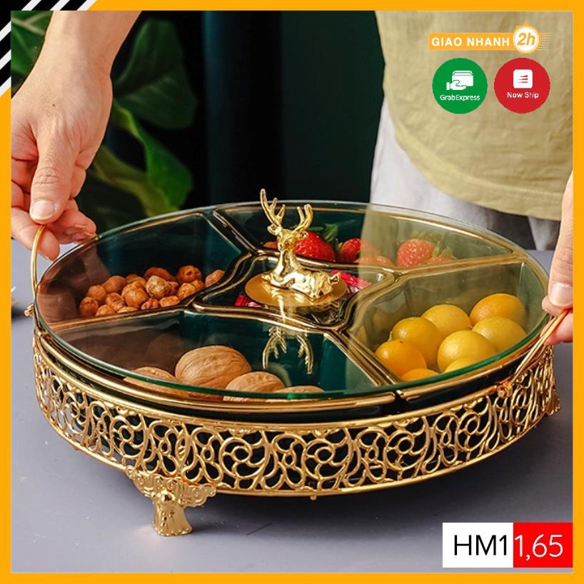 Khay mứt tết sứ sang trọng, Khay đựng bánh kẹo tết LH02 cao cấp - Món quà tặng ý nghĩa 9