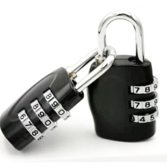 Khóa 3 số màu đen, khóa mật khẩu, ổ khóa không cần chìa