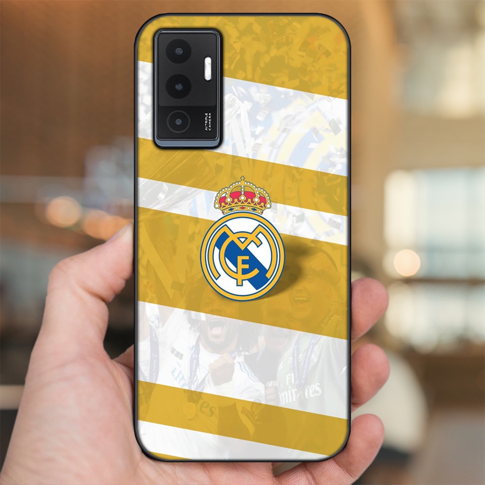 Ốp lưng Vivo V23e viền đen in hình Real Madrid