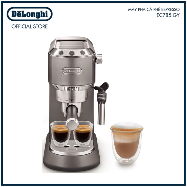 [Mã BMBAU300 giảm 10% đơn 499K] [Mã ELHADEV giảm 4% đơn 300K] [CHÍNH HÃNG] MÁY PHA CÀ PHÊ DELONGHI EC785 (BG/GY)