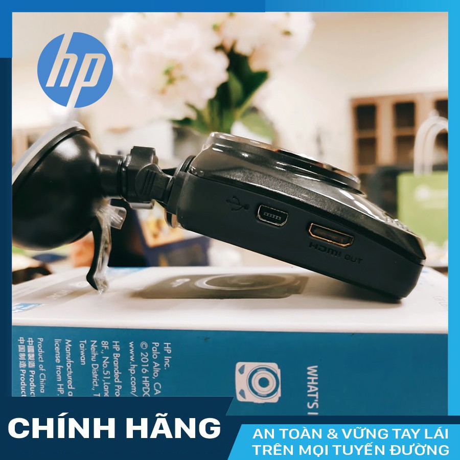 Camera hành trình HP F515 siêu nét 2K + thẻ nhớ 16GB Class 10 - hàng chính hãng