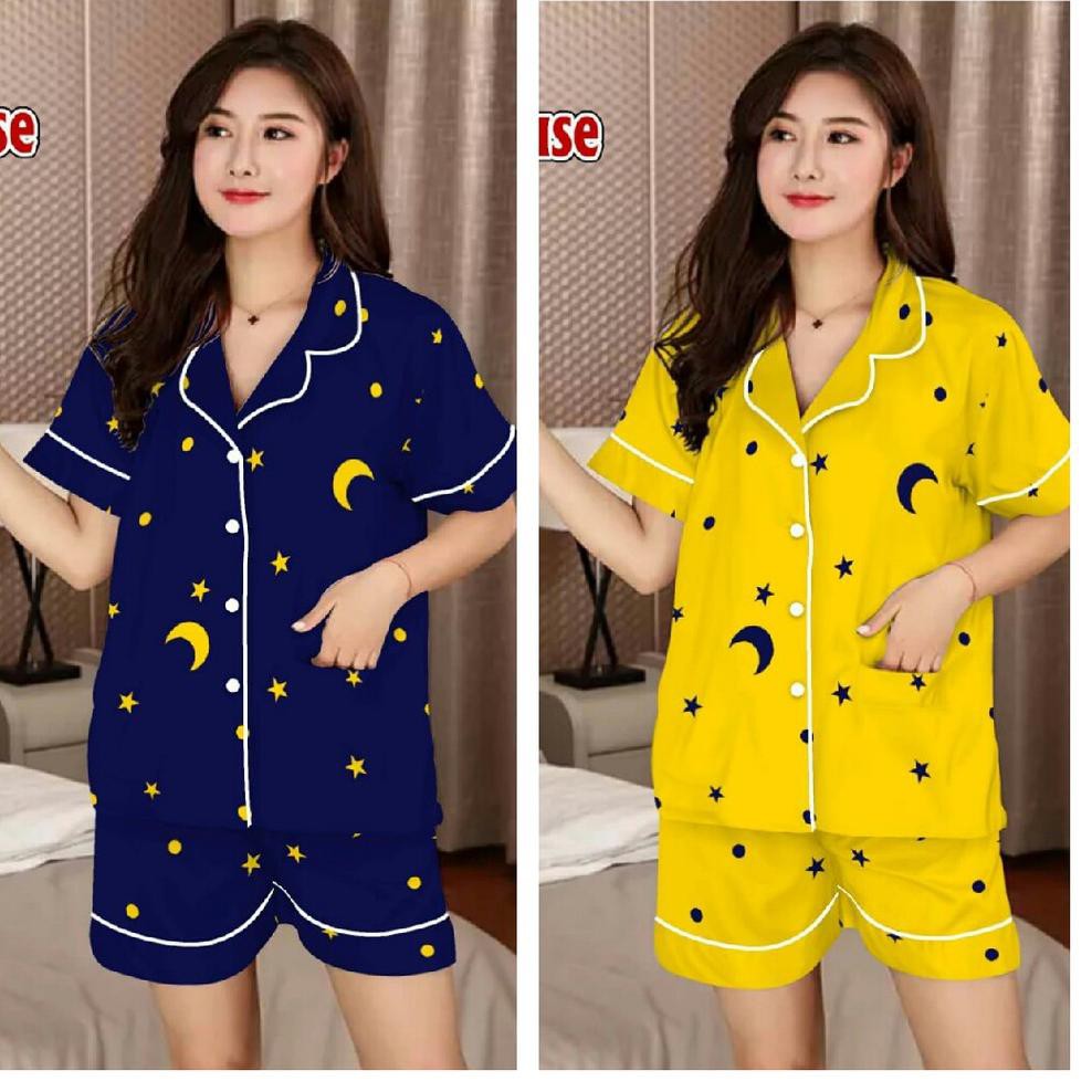 Quần Short Cotton Họa Tiết Trăng Sao Phong Cách Nhật Bản Cho Nam Xl G00