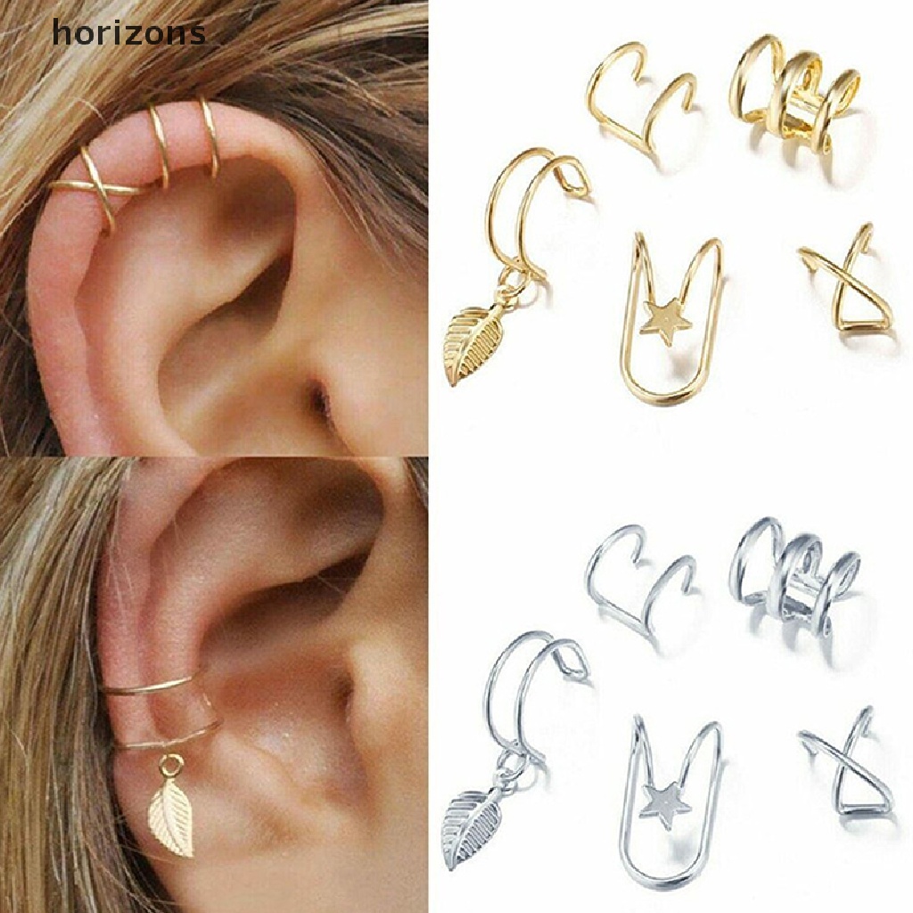 Set 5 Khuyên Kẹp Vành Tai Không Xỏ Thời Trang Cá Tính