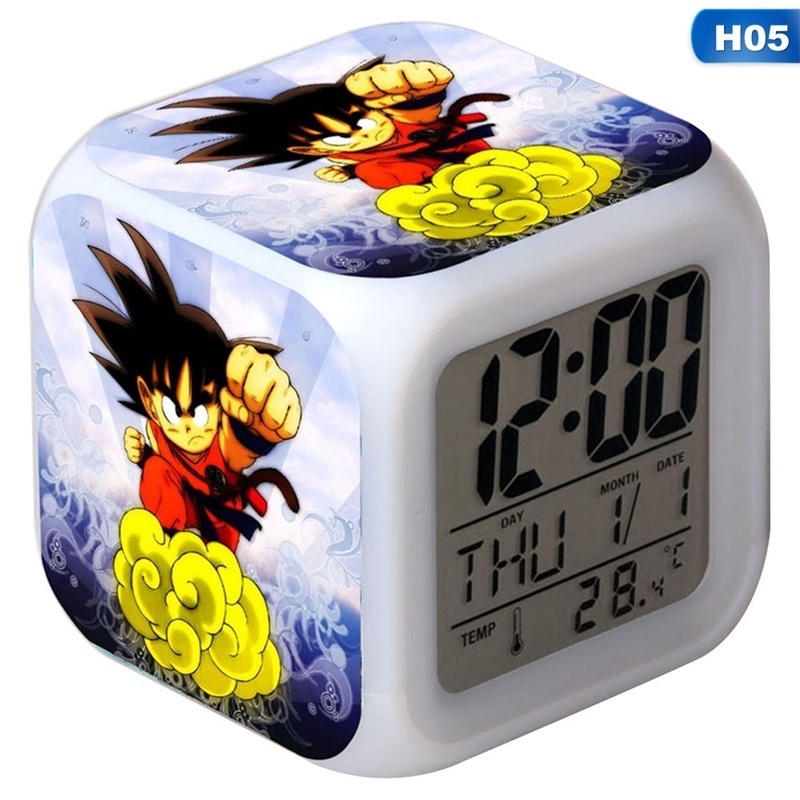 Đồng Hồ Báo Thức Có Đèn Led Kiểu Dáng Phim Hoạt Hình Dragon Ball