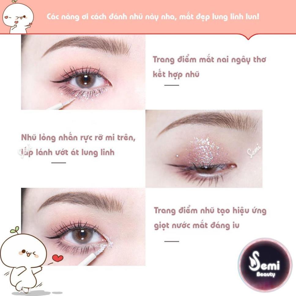 Phấn mắt dạng lỏng 3 màu nhũ lấp lánh cho nữ Eye Shadow | BigBuy360 - bigbuy360.vn