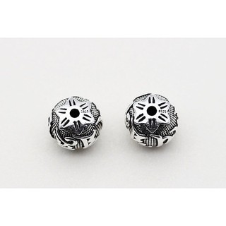 Charm tròn bạc thái S925 khắc OMH ( PKB3403 ) .
