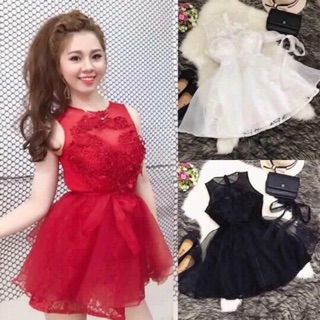 Đầm công chúa đấp ren cao cấp