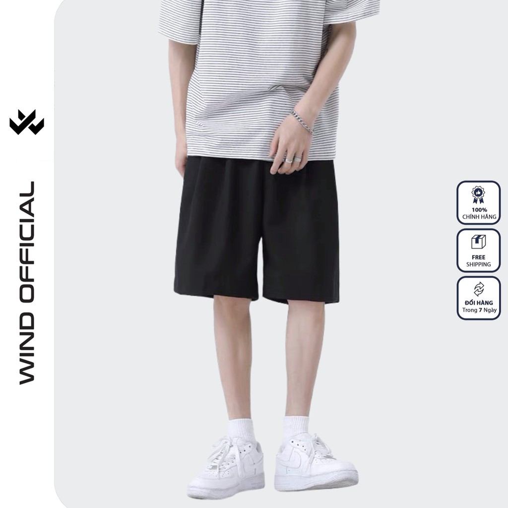 Quần đùi nam kaki WIND unisex short Ngố Basic Tea thời trang nam nữ ulzzang