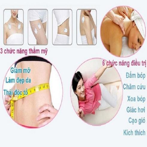 Máy Massage, Máy Massage Xung Điện 8 Miếng, Trị Liệu Nhức Mỏi, Phục Hồi Chấn Thương - Bảo Hành 6 Tháng