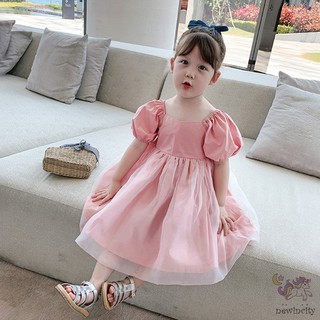 Đầm Công Chúa Tay Phồng Kiểu Hàn Quốc Thời Trang Mùa Hè Cho Bé Gái