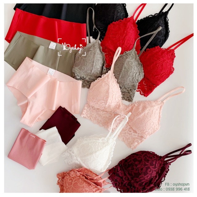 OS018 Sale Xả - Áo Bralette Oysho Không Gọng Có Mút Kèm Quần Không Đường Viền Cùng Màu | BigBuy360 - bigbuy360.vn