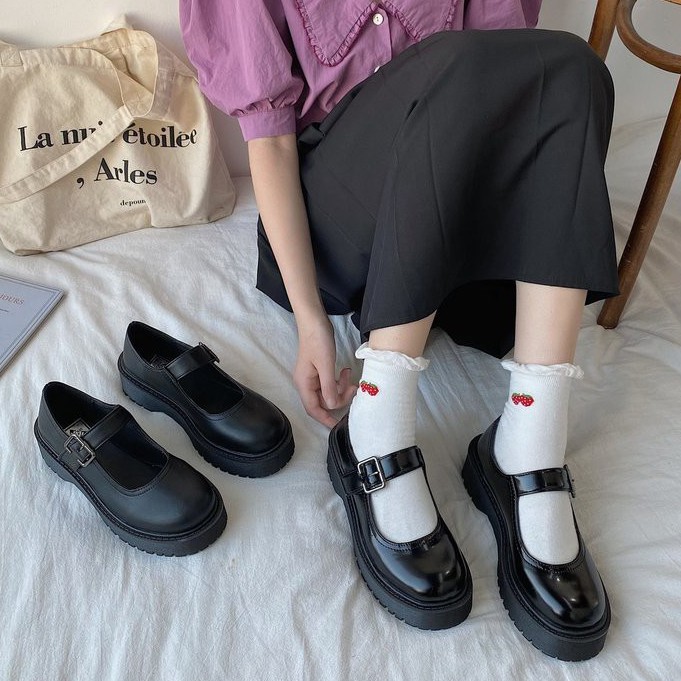 (CÓ SẴN + Video, Ảnh thật) Giày lolita vintage ulzzang Giày Oxford