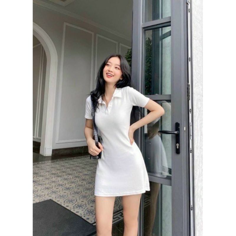 ❤️Đầm ôm body ngắn trên gối có cổ tay ngắn siêu xinh shop Tiến Linh