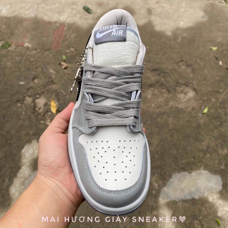 _giày thể thao nam nữ sneaker,giày jocdan dior 11_jd1 cổ thấp full bill full Box