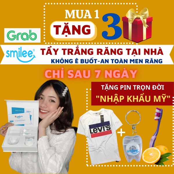 [Tặng Áo+2 quà] Smilee-Tẩy trắng răng nhanh tại nhà chỉ 7 ngày, Không Ê Buốt-Chính hãng-An toàn men răng-Nhập khẩu USA