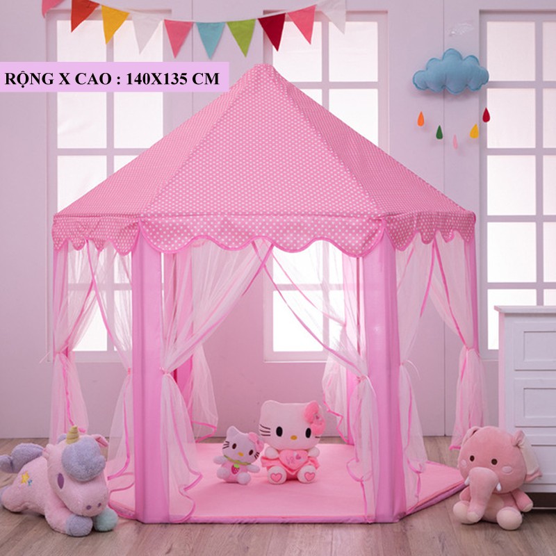 [TẶNG ĐÈN NHÁY+DÂY BUỘC TÓC] Lều cho bé, Lều công chúa lều hoàng tử - Hàng loại 1