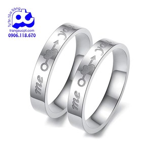 Nhẫn cặp inox giá rẻ nhất tại HCM cao cấp bảo hành không đen ĐV: 1Chiếc - PT_4_NC71