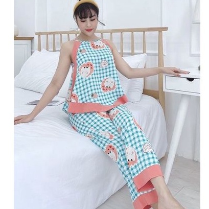 Đồ Bộ Mặc Nhà Lụa Mango Cao Cấp Mẫu Yếm Siêu XinhGiảm 10K Đơn 200K