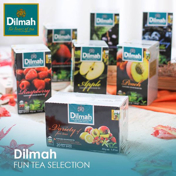 TRÀ DILMAH CÁC VỊ HOA QUẢ DÂU - ĐÀO - BẠC HÀ - TÁO - CHANH - BÁ TƯỚC - MÂM XÔI HỘP 20 TÚI LỌC - TRÀ TÚI LỌC DILMAH | BigBuy360 - bigbuy360.vn