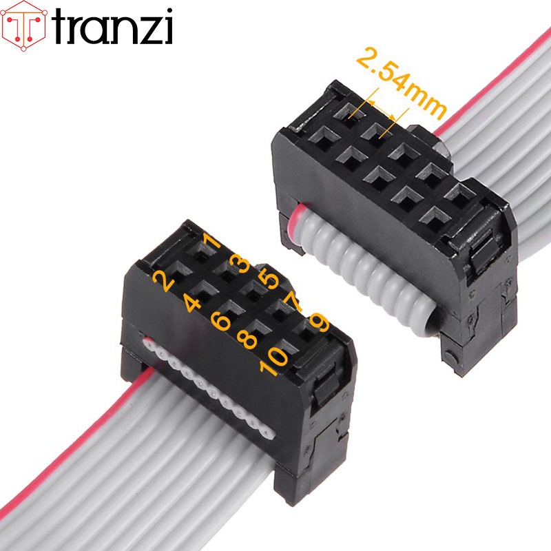 Dây cắm header 2.54mm IDE IDC 2x5P 25cm dập 2 đầu - túi 1 cái