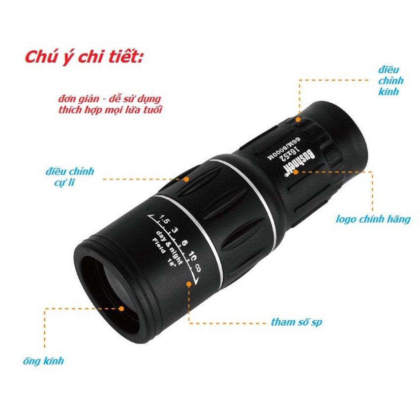 Ống Nhòm, Ống Ngắm Điện Thoại Mua Ngay Ống Nhòm Bushnell 1 Mắt Monocular Nhìn Xa Siêu Nét, Nhỏ Gọn, Tiện Dụng SALE 50%