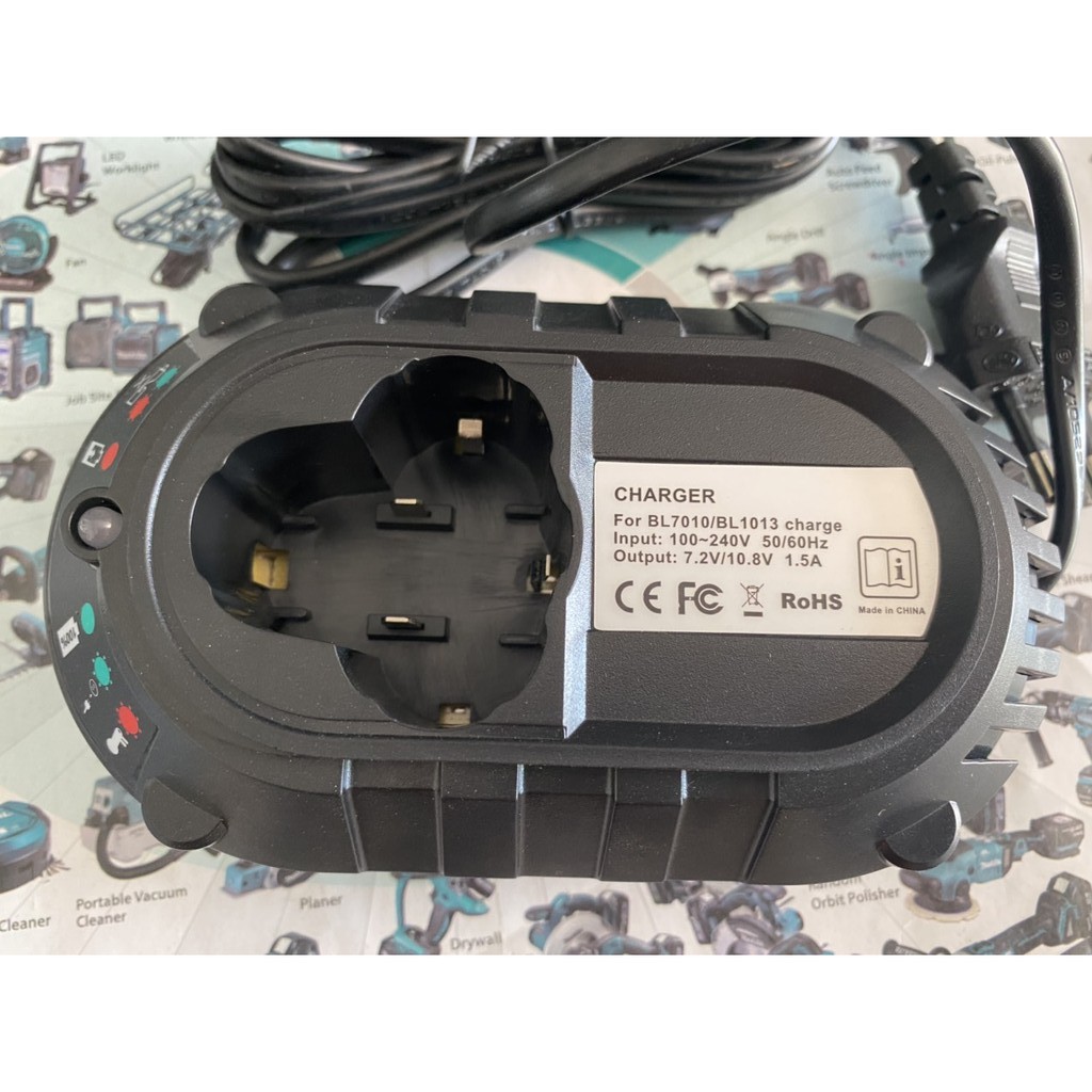 Sạc pin Makita 7.2v - 12v Li-ion mới 100%, sử dụng điện AC 220V. BN.