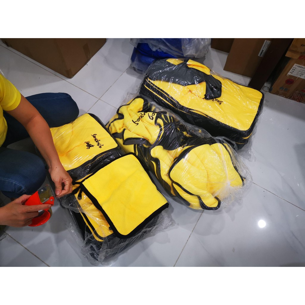 Khăn Lau Xe Microfiber 2 Lớp Chuyên Dụng Vải Mềm Thấm Hút Nhanh 30x40cm