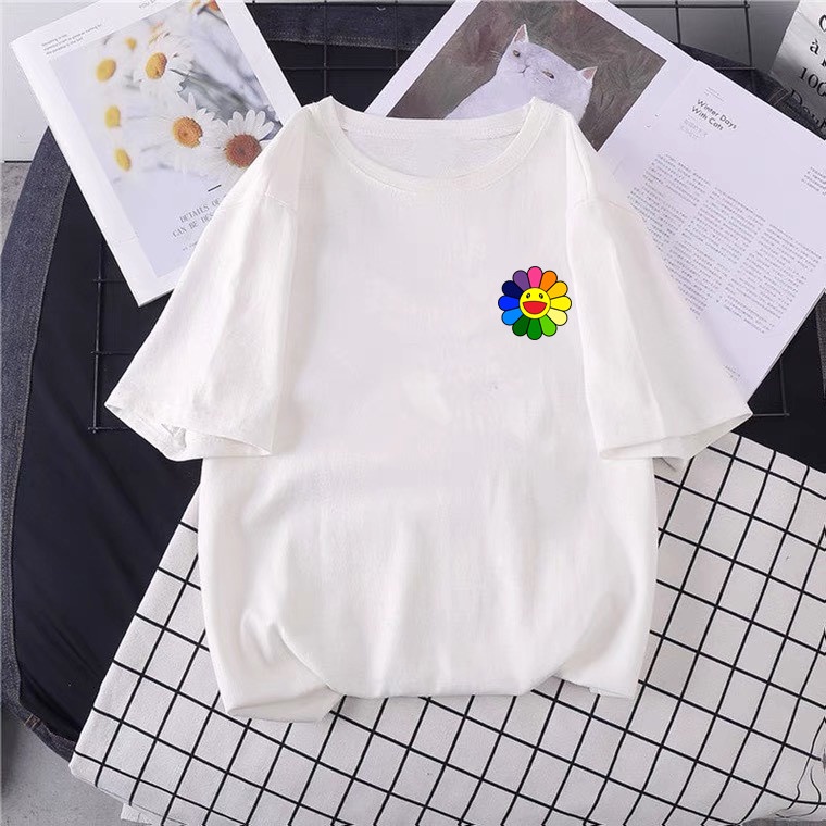 ÁO THUN UNISEX FORM RỘNG NAM NỮ IN HOA CÚC MĂC TRỜI CỰC ĐẸP