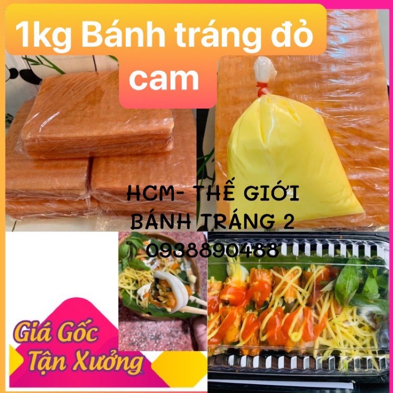 1kg vỏ Bánh tráng đỏ cuộn bơ mỏng ngon chuyên làm bánh tráng cuốn KO KÈM BƠ