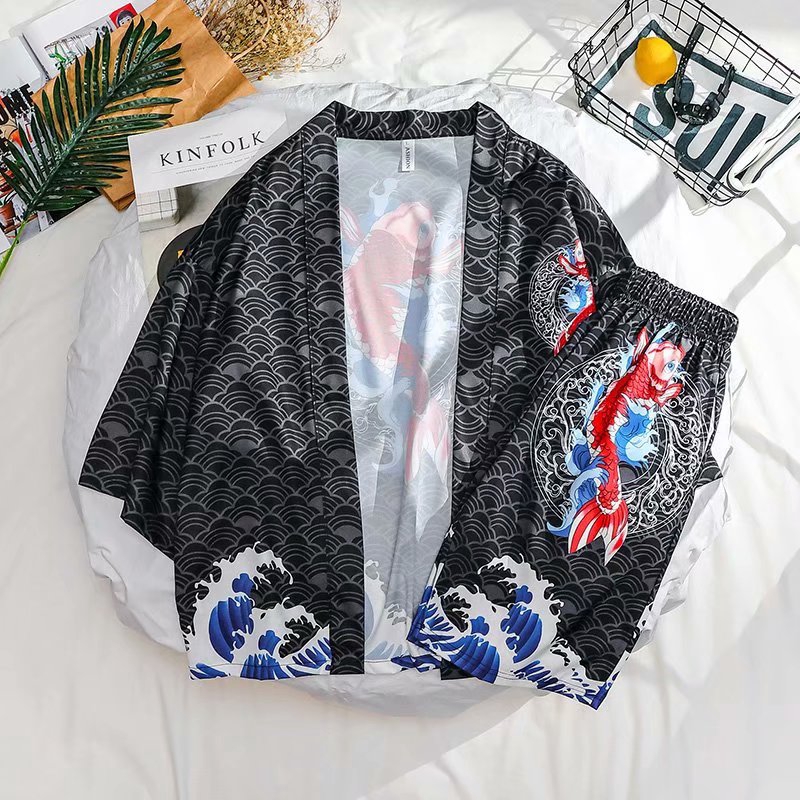 Set of Short Sleeve Shirt + Printed Shorts for Men