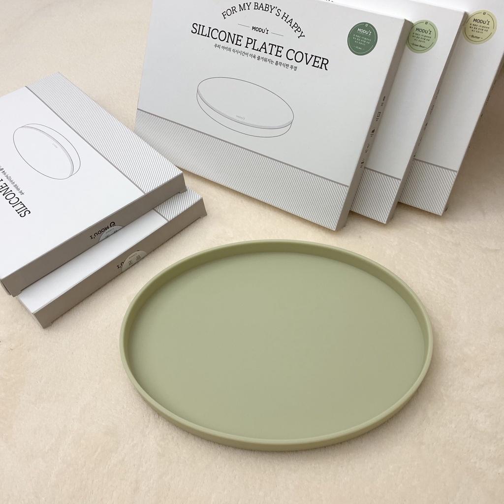 Nắp khay ăn dặm silicon cao cấp chính hãng Bluemama Hàn Quốc Silicon Plate Cover