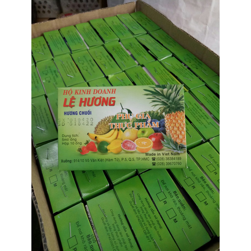 Tinh dầu chuối Lệ Hương LOẠI 1 - Hộp 10 ống - SỈ GIÁ TỐT
