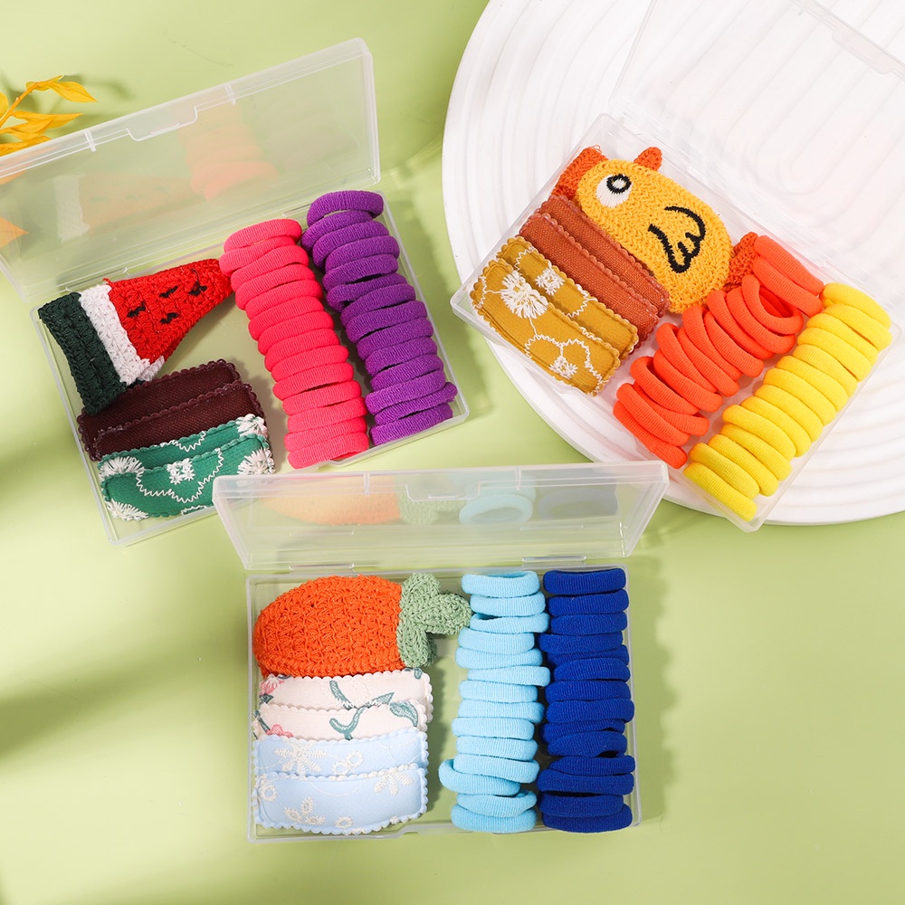 Hộp kẹp tóc/ dây cột tóc KIDSBOWS hình thú hoạt hình dễ thương xinh xắn cho bé gái
