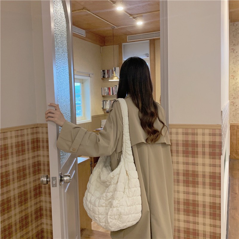 Túi phao Jenny Blackpink túi đeo chéo siêu rộng chất liệu phao trần bông Sereinclothing.st2w dành cho nữ