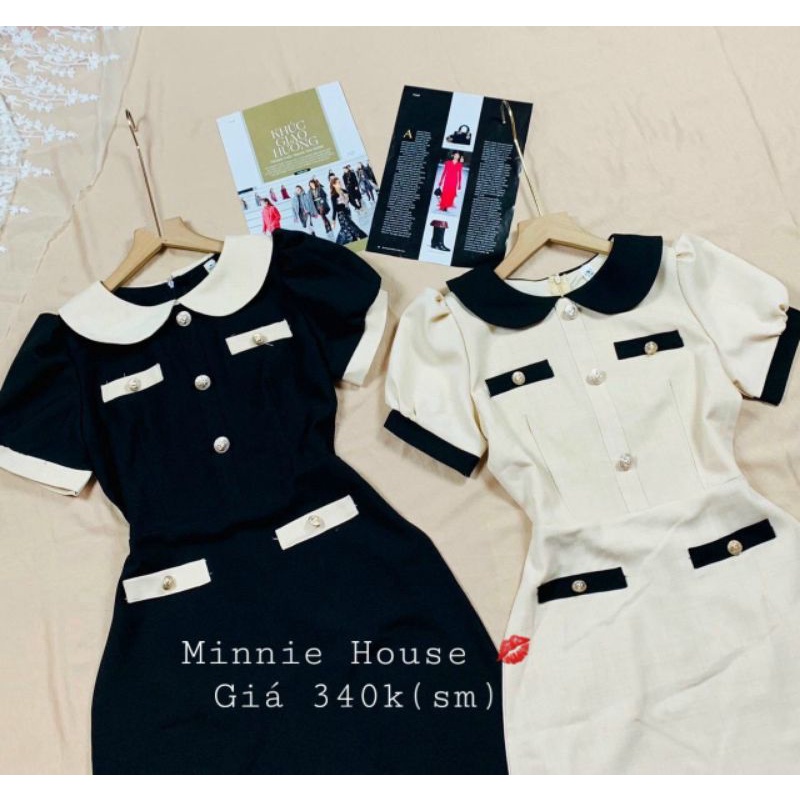Đầm Cổ Sen "Bigsize" Phối Túi Chất Cotton Cao Cấp
