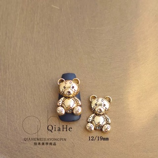 Charm gấu bearbrick nail,Charm gấu đồng hot gắn móng