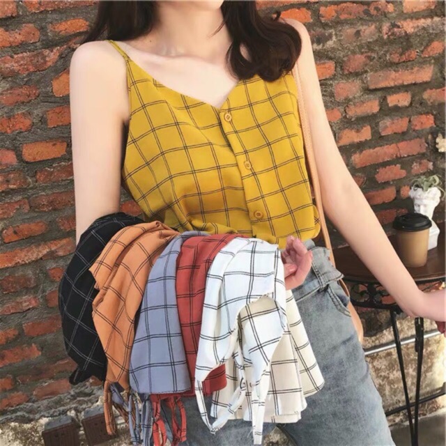 Áo 2 Dây Caro Nhiều Màu | BigBuy360 - bigbuy360.vn