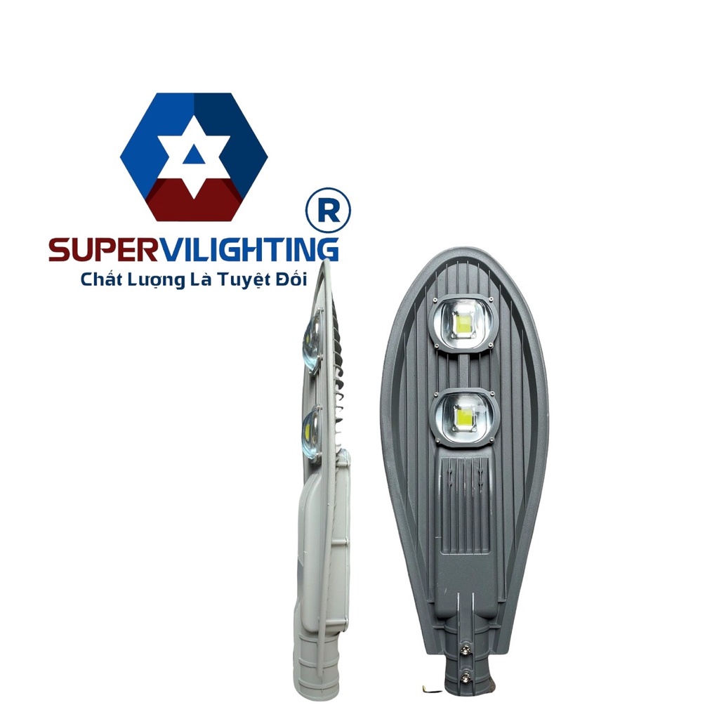 Đèn Đường lá, SuperVilighting, MS ĐL-50-200W, Ánh sáng 3000-6500k, Lấy sáng đường, ngõ, khu đô thị, Bảo hành 24 tháng