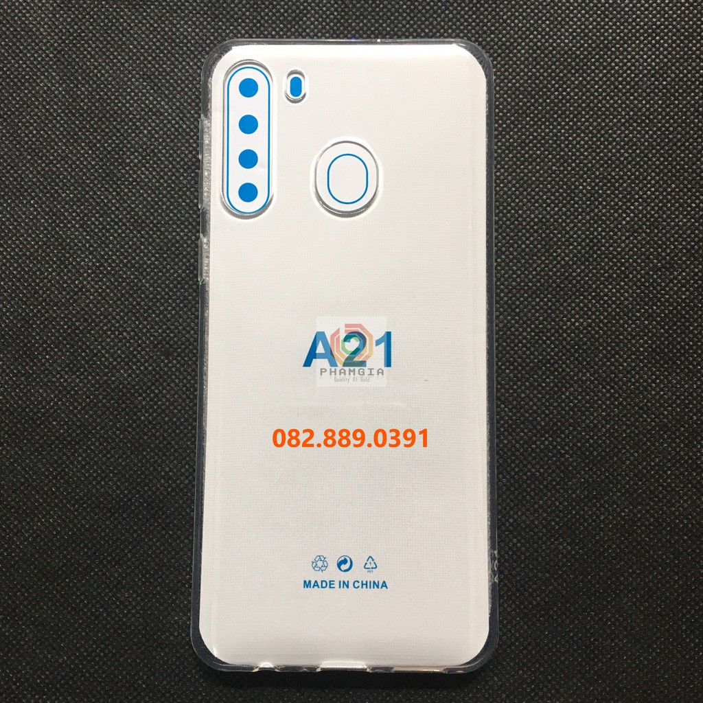 Ốp lưng Samsung A21 trong suốt chất silicon dẻo
