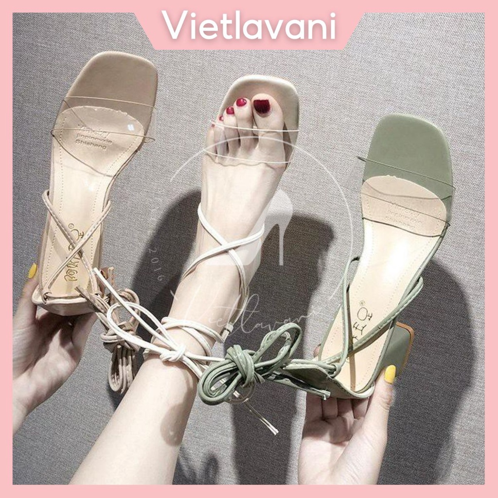 giày buộc dây quai trong cao gót sandal TVS27