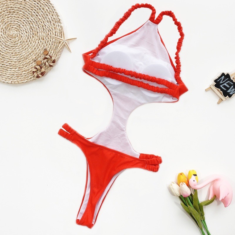 [BKN1128] &lt;ÂU&gt; BODYSUIT ĐỎ CUTOUT QUẦN THONG/LỌT KHE