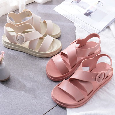 Sandal nữ, dép quai hậu nữ đi học, đi chơi thời trang DS04A, chất liệu nhựa dẻo siêu bền ,đế cao su chống trơn truợt