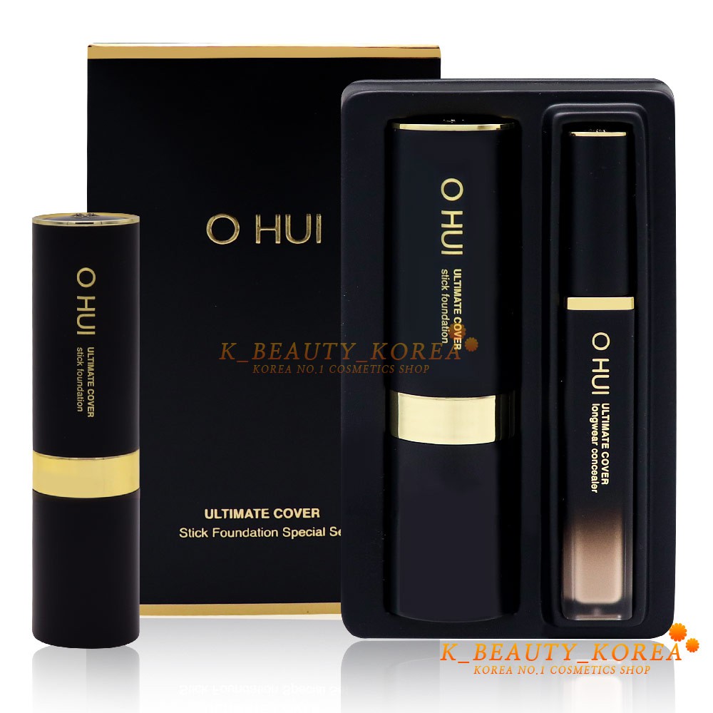 [Ohui] Ultimate Cover Stick Foundation Special Set Bộ Kem Nền Che Phủ Toàn Diện Đặc Biệt  #01