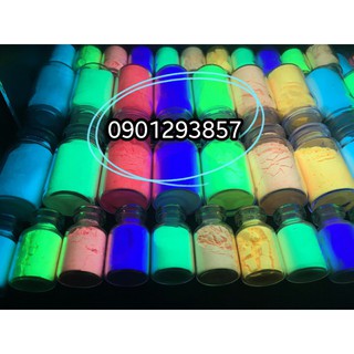 (87) Combo 7 lọ bột dạ quang ( 1 lọ 5g) TẶNG kèm sơn pha  BM_(91)