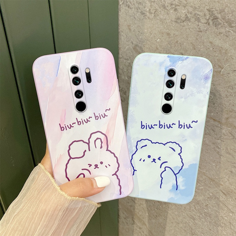 Ốp điện thoại chống rơi họa tiết tranh sơn dầu cho Xiaomi Redmi Note 8 Pro Redmi Note 9 9 Pro Redmi Note 10 4G Redmi Note 10 Pro Cute Bear Cartoon Soft Silicone Cover