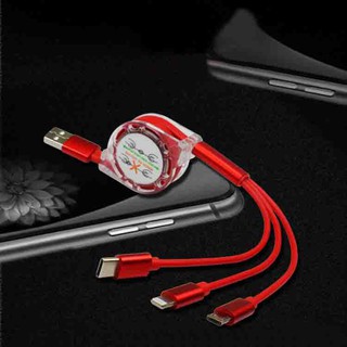 Sạc Điện Thoại*FREESHIP*Dây Sạc Rút Điện Thoại 3 Đầu Tiện Lợi