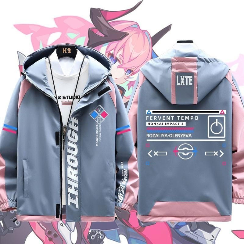 Áo khoác nam size S-4XL họa tiết game Honkai Impact 3 thời trang