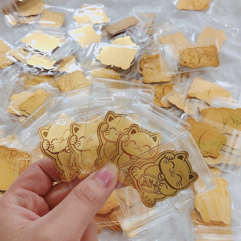 Mèo thần tài mạ vàng 24kara ốp điện thoại - vàng Bạc Khải Khải